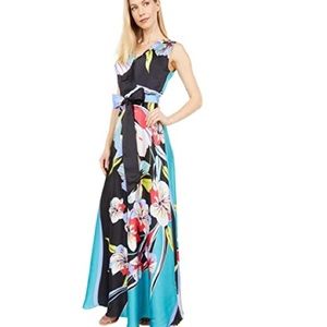NWT Tahari Maxi Floral Formal Cocktail Dress 2